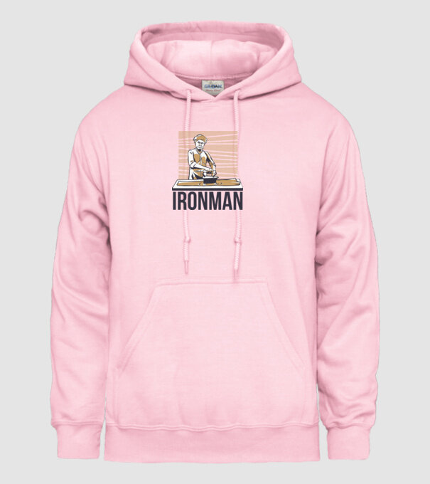 Ironman Om care calcă (montează metal) model roz deschis pe tricou