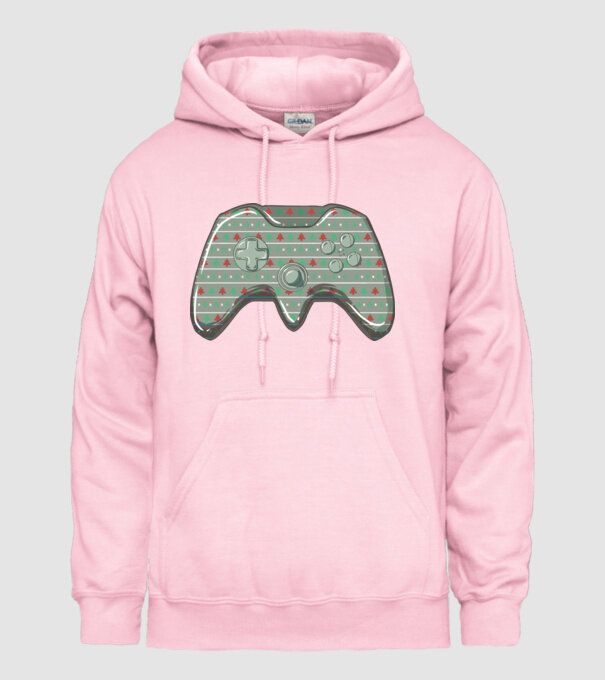 Controler Gamer Crăciun model roz deschis pe tricou