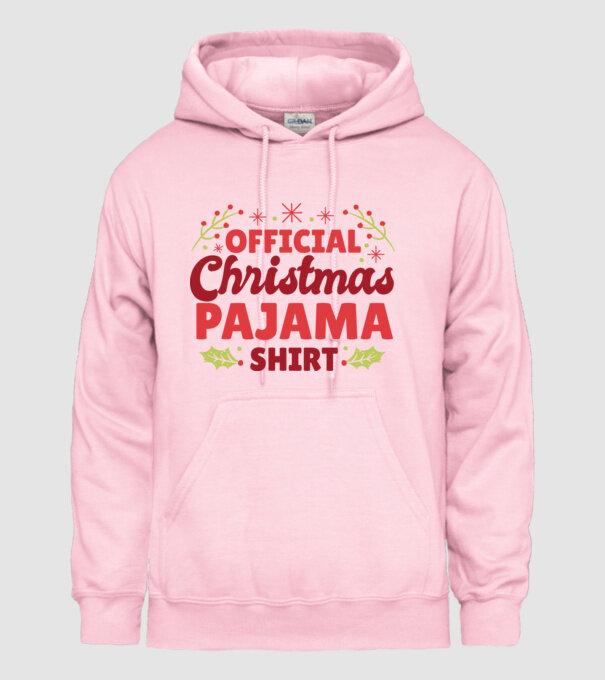Pijama de Crăciun model roz deschis pe tricou