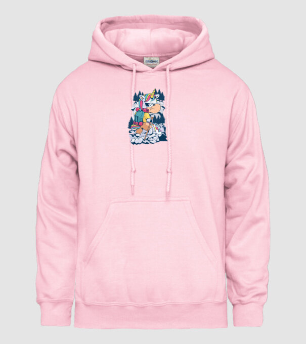 Unicorn excursionist pipi model roz deschis pe tricou