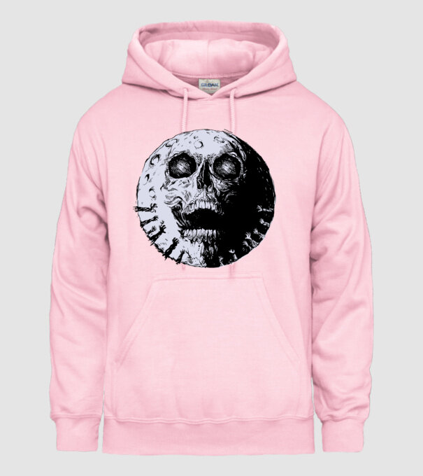 Craniu Lună model roz deschis pe tricou