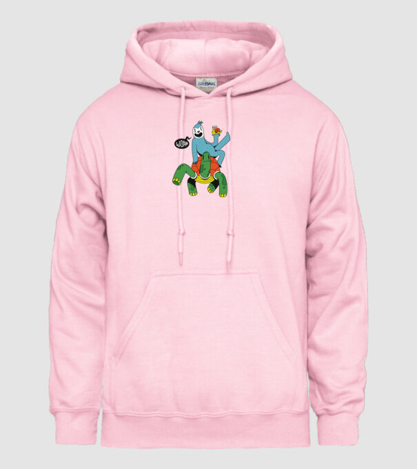Animale lente model roz deschis pe tricou