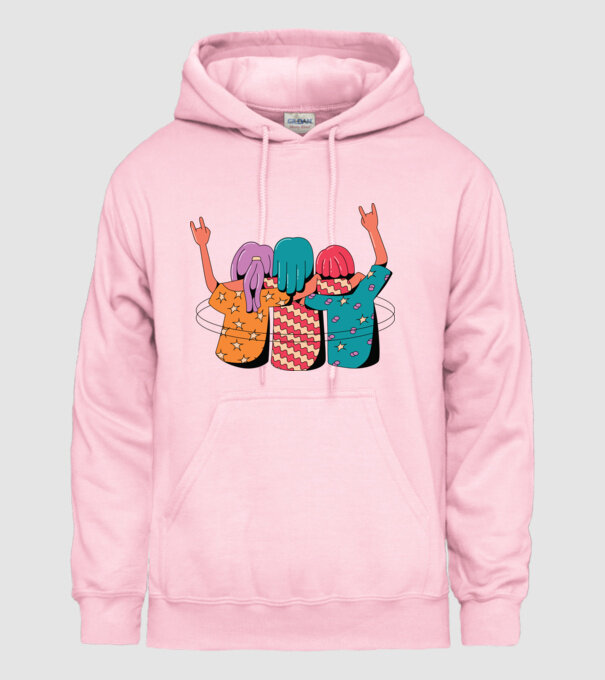 Cele mai bune prietene model roz deschis pe tricou