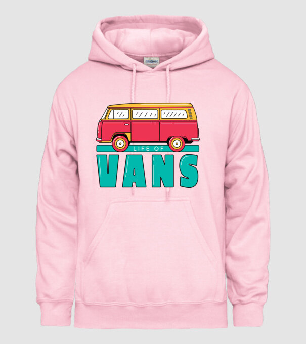 Life of Vans model roz deschis pe tricou