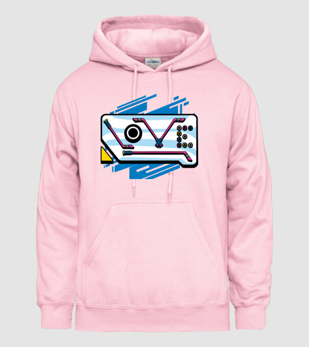 Love Hockey model roz deschis pe tricou
