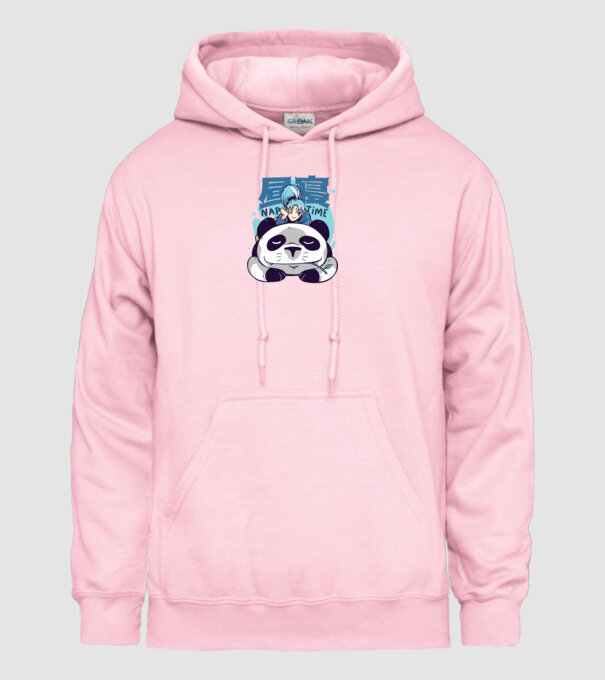 Anime Panda relaxare model roz deschis pe tricou