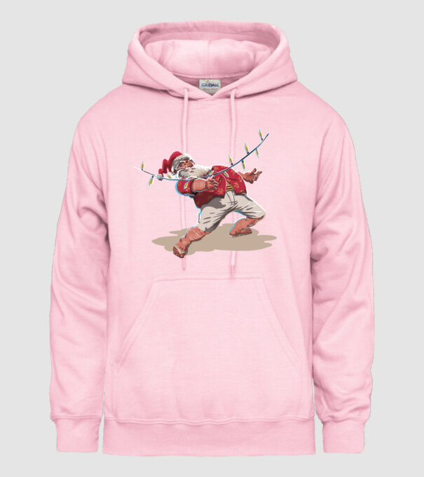 Limbo Moș Crăciun model roz deschis pe tricou