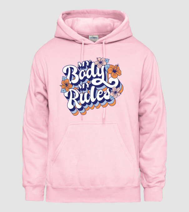 My Body My Rules model roz deschis pe tricou