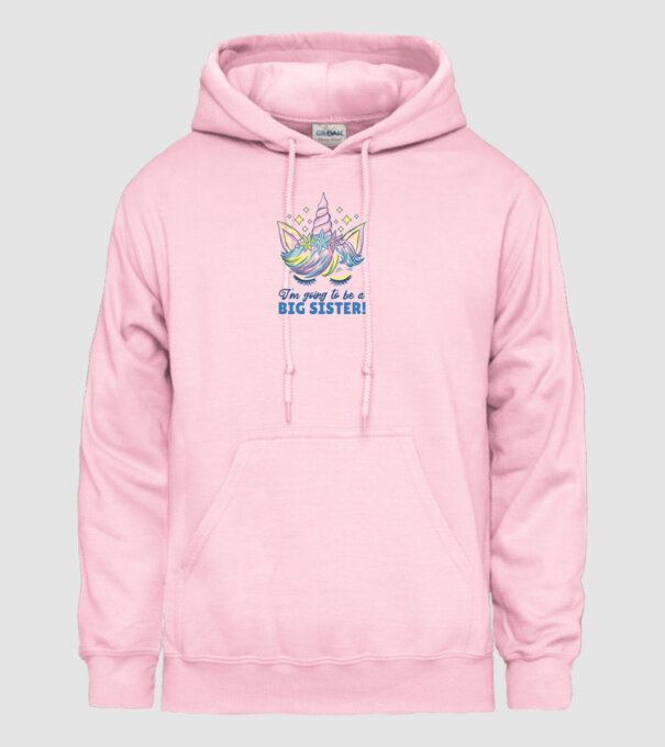 O să fiu un frate mai mare Unicorn model roz deschis pe tricou