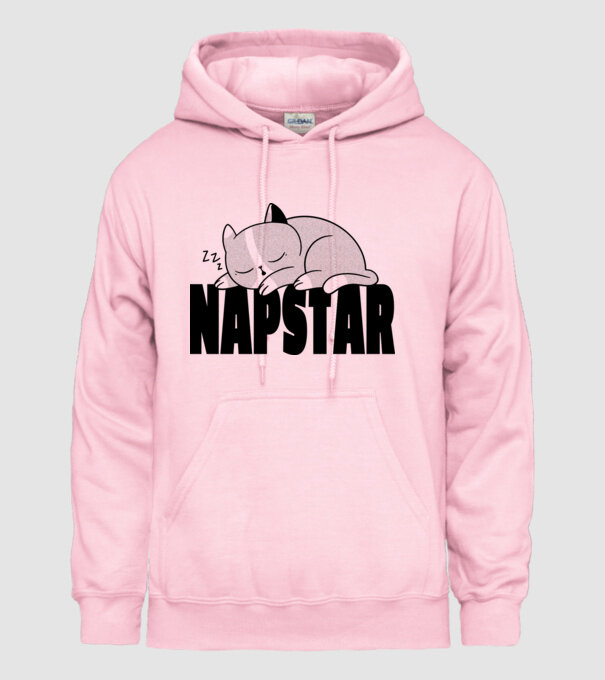Pisică Napstar model roz deschis pe tricou