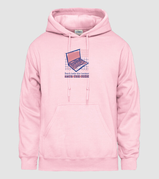 Nu urî hackerul, urăște codul model roz deschis pe tricou