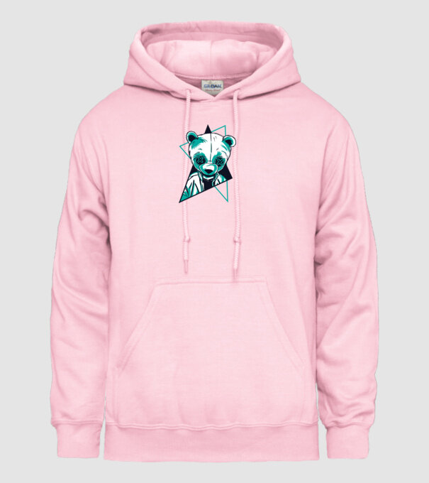 Panda Neon model roz deschis pe tricou