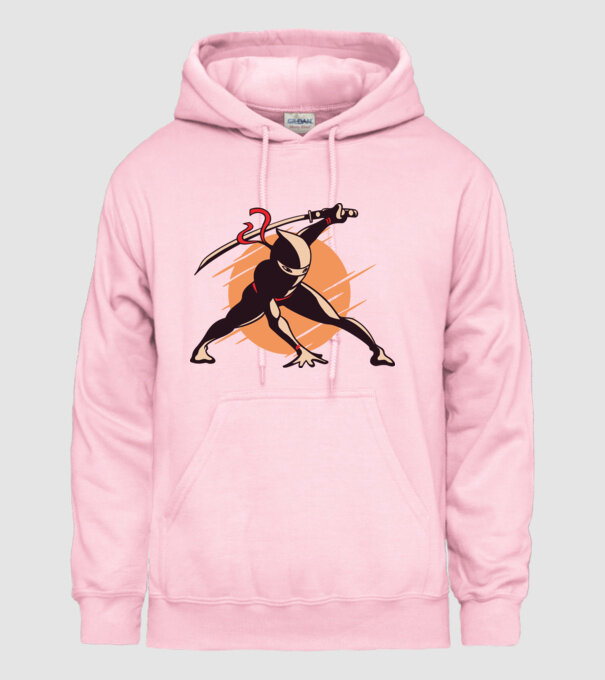 Ninja model roz deschis pe tricou