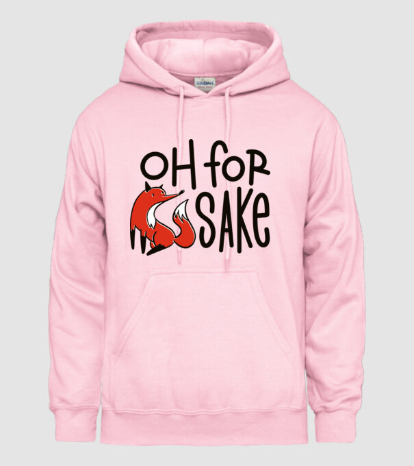 Oh for Fox Sake tricou cu vulpe model roz deschis pe tricou