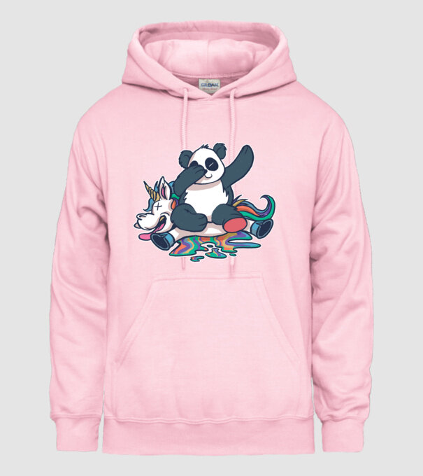 Panda DAB Unicorn model roz deschis pe tricou
