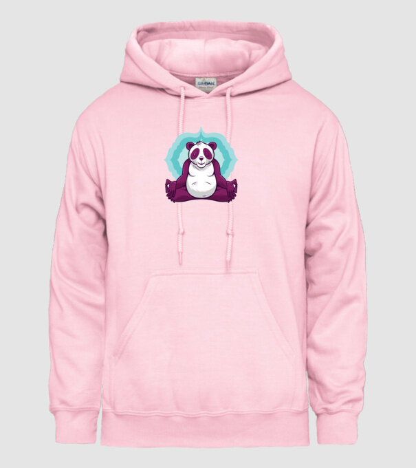 Panda Meditație model roz deschis pe tricou