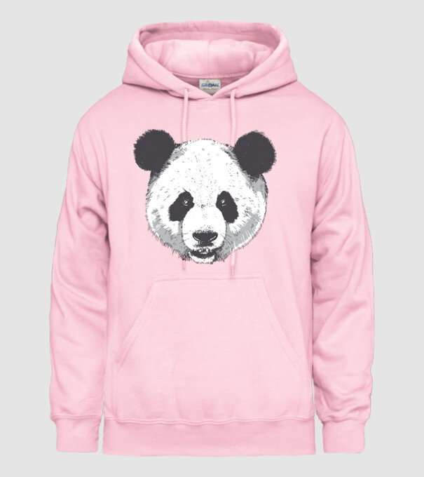 Cap de panda model roz deschis pe tricou