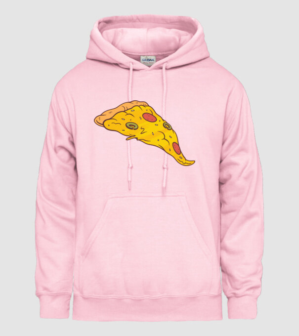 Felie de pizza Cuplu model roz deschis pe tricou