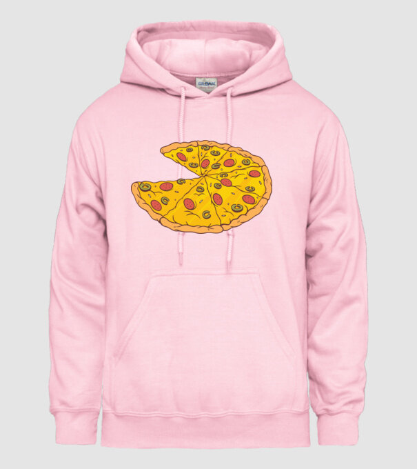 Felii de pizza Cuplu model roz deschis pe tricou