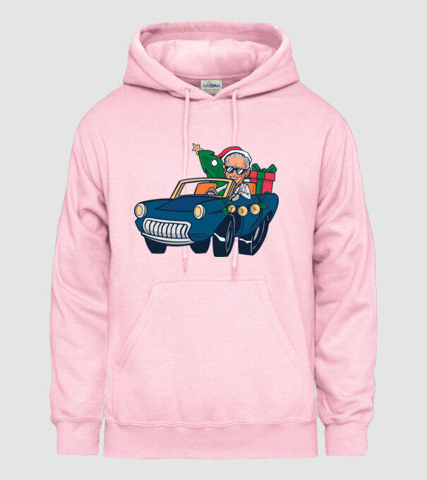 Ridin with Biden Crăciun model roz deschis pe tricou
