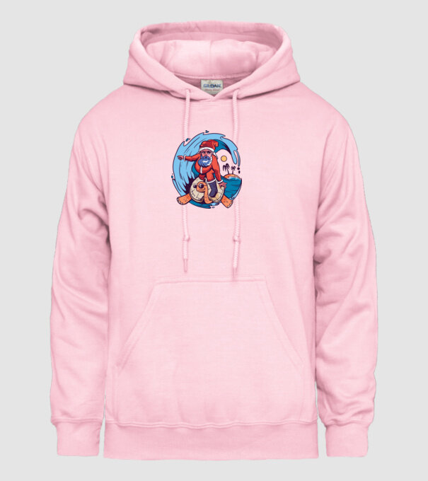 Santa Surf model roz deschis pe tricou