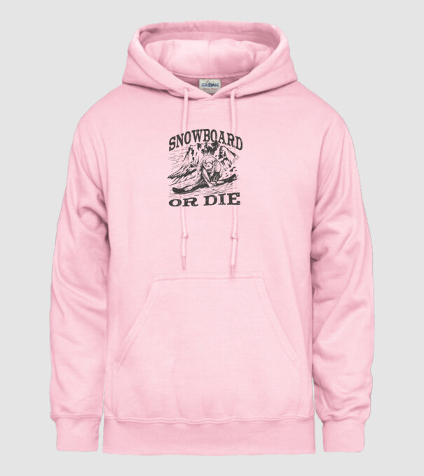 Maimuță Snowboarder model roz deschis pe tricou