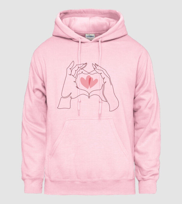 Dragoste Valentine inimă model roz deschis pe tricou