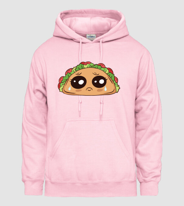 Taco trist model roz deschis pe tricou