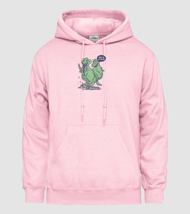 T-rex a mâncat unicornul model roz deschis pe tricou