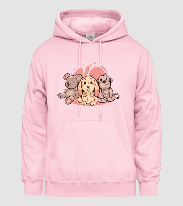 Animale Teddy model roz deschis pe tricou