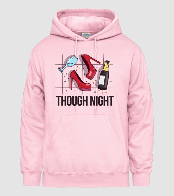 Though Night - seară grea model roz deschis pe tricou