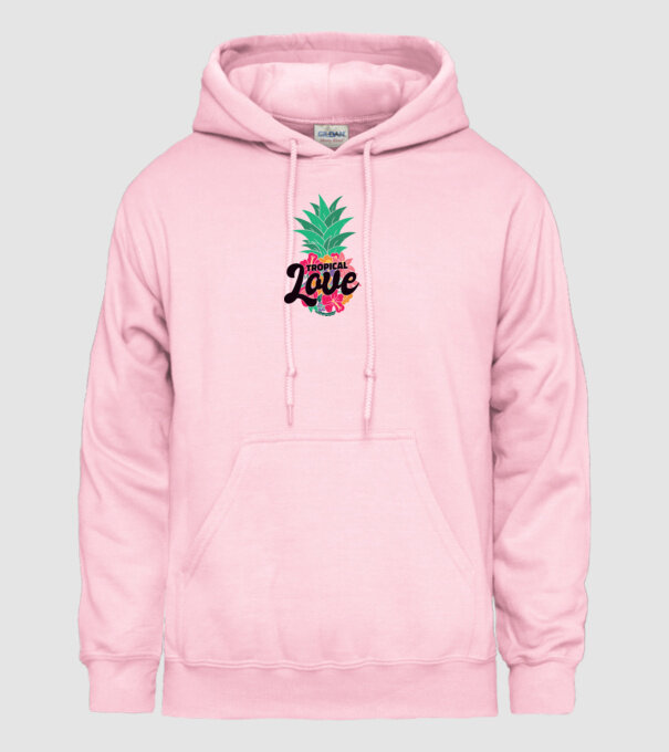 Ananas Tropical Love model roz deschis pe tricou