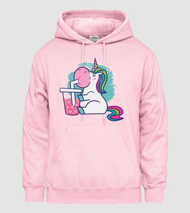 Unicorn Bubble Tea model roz deschis pe tricou