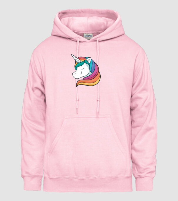 Cap de unicorn model roz deschis pe tricou