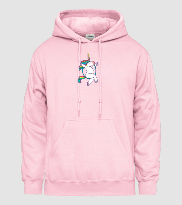 Unicorn pe cerc model roz deschis pe tricou