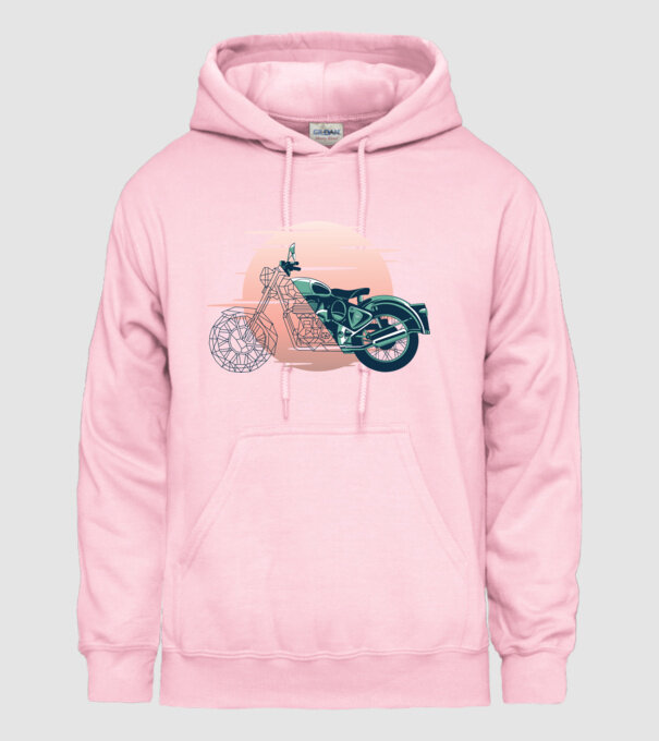 Motocicletă Vintage model roz deschis pe tricou