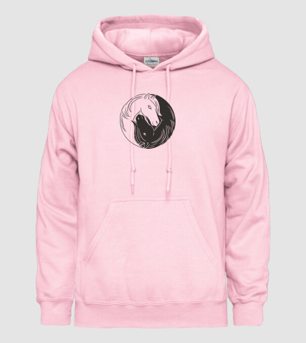 Călăreț Yin Yang model roz deschis pe tricou