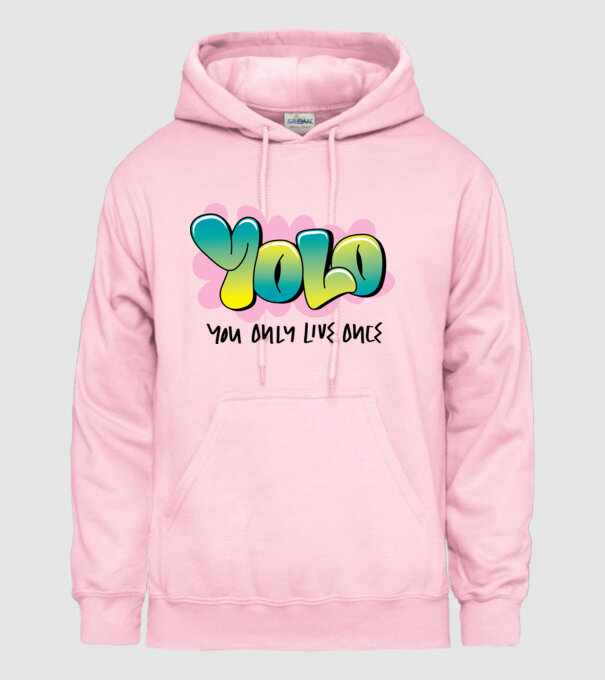 YOLO - You only live once model roz deschis pe tricou