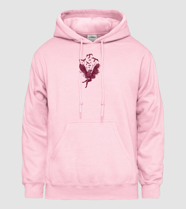 Îngerul care cade model roz deschis pe tricou