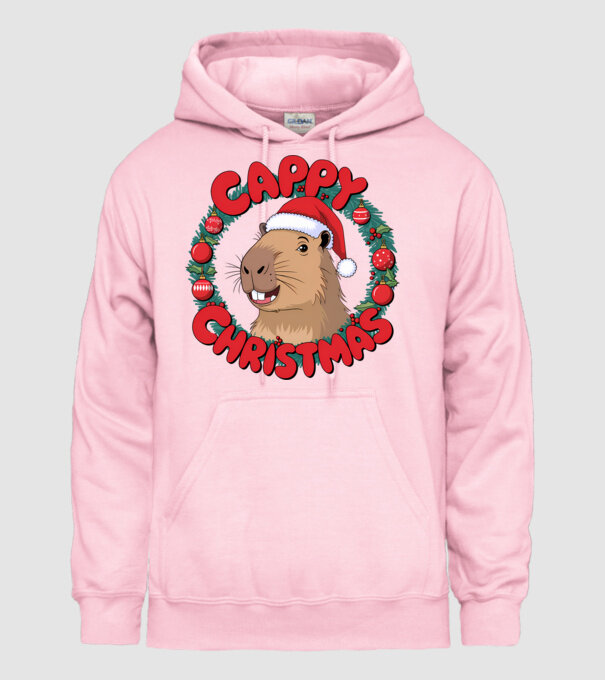 Cappy Christmas 1 model roz deschis pe tricou