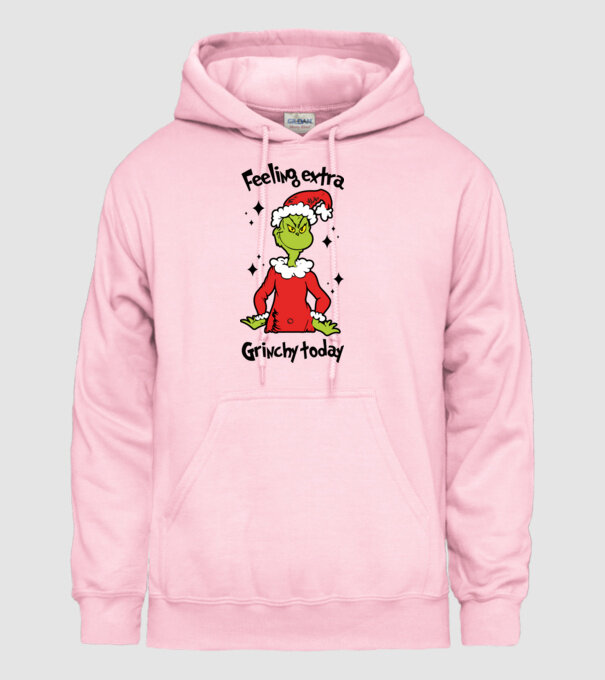 Feeling extra Grinchy today model roz deschis pe tricou