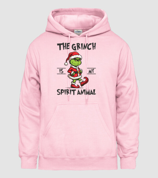 Grinch is my spirit animal model roz deschis pe tricou