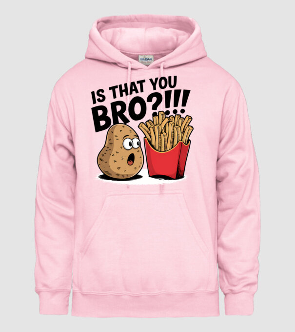 Is that you BRO?!! Alb model roz deschis pe tricou