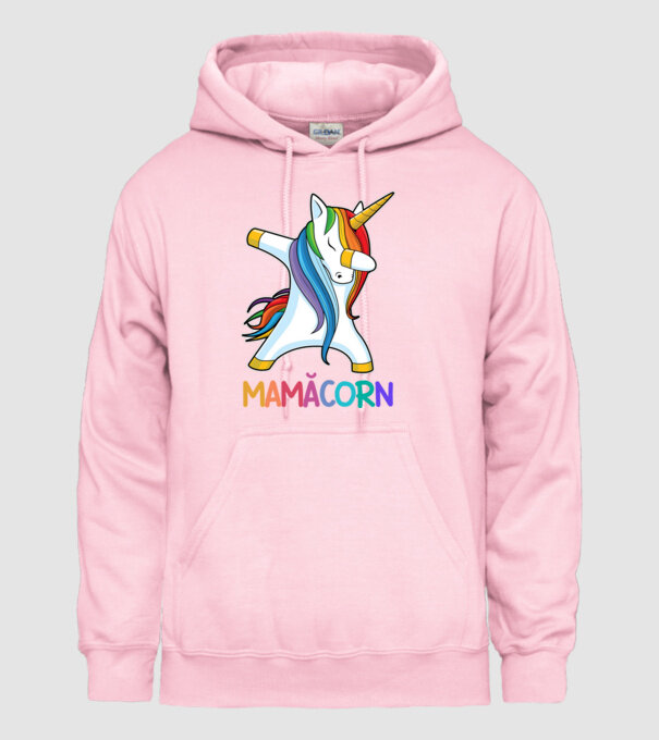 mamăcorn model roz deschis pe tricou