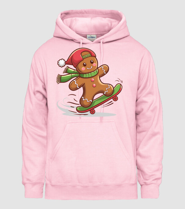 Patinator de turtă dulce model roz deschis pe tricou