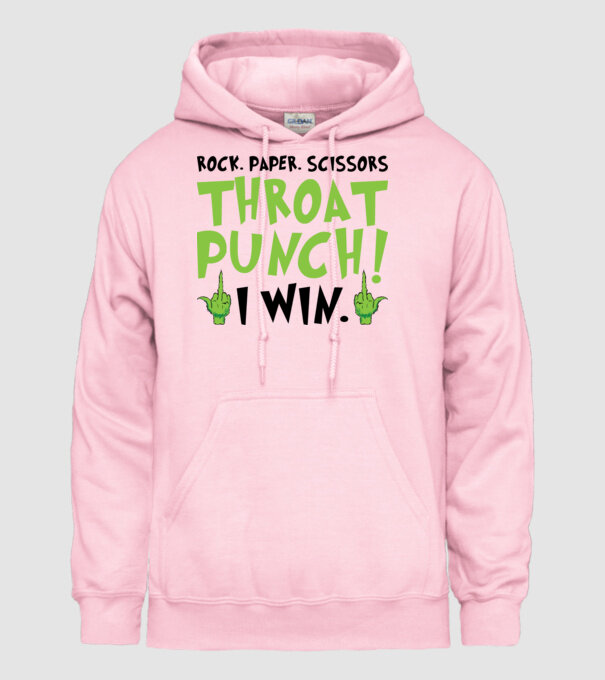 Rock paper scissors - Grinch model roz deschis pe tricou