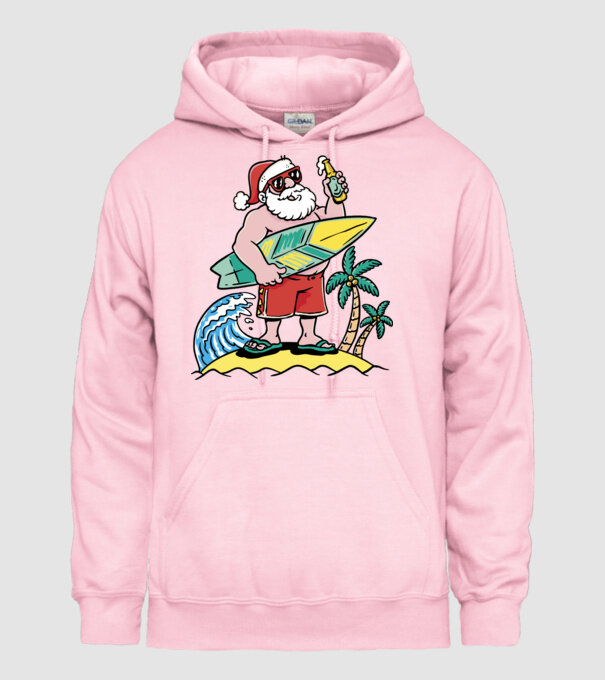 Santa Claus Summer model roz deschis pe tricou