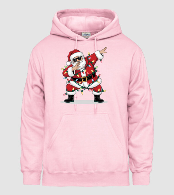 Santa Dab model roz deschis pe tricou