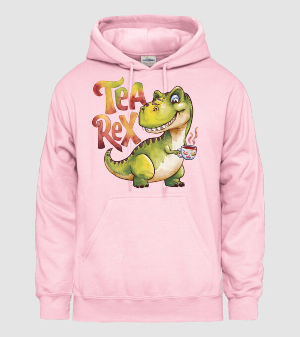 Tea Rex model roz deschis pe tricou