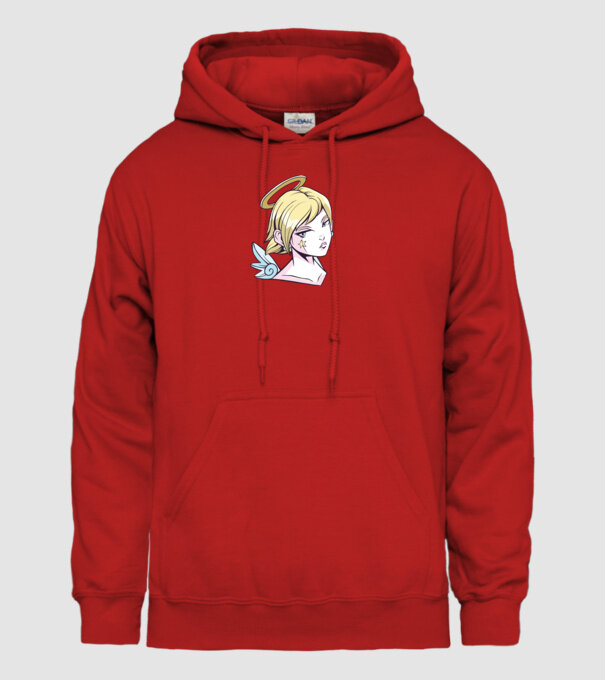 Anime Fată angelică model roșu pe tricou